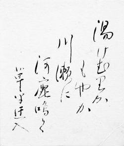 画像1: 森田草平小色紙「湯けむりか」