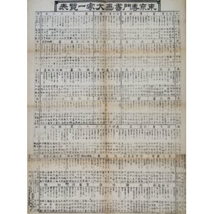 画像: 東京専門書画大家一覧表