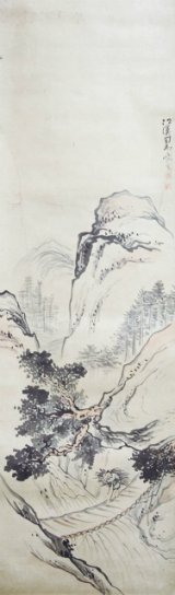 画像: 司馬江漢画幅「渓山帰樵図」