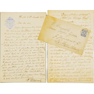 画像: ヘンリク・ヴィエニャフスキ書簡２通 Wieniawski,Henryk :2 autograph letters signed