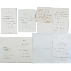 画像: ジュール・マスネ書簡５通 Massenet, Jules :5 autograph letters signed