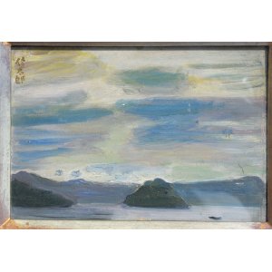 画像: 鈴木信太郎画額「島の風景」