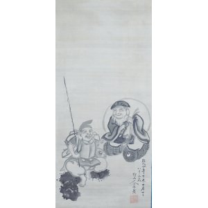 画像: 小泉檀山画幅「恵比須大黒」