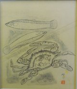 画像: 杉本哲郎素描額「かにとぎざみ」