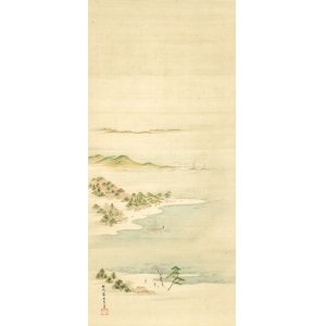 画像: 狩野探淵(守真)画双幅「天の橋立」