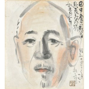 画像: 中川紀元色紙額「田中松太郎像」