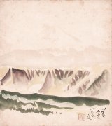 画像: 中村善策色紙「富士山」