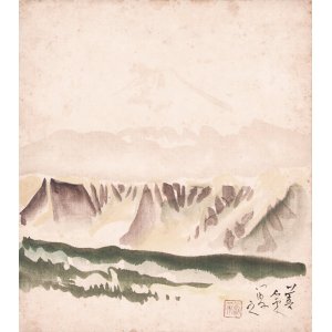 画像: 中村善策色紙「富士山」