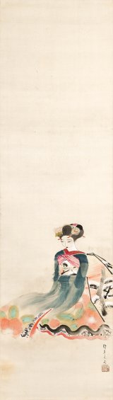 画像: 田中比左良画幅「舞妓図」