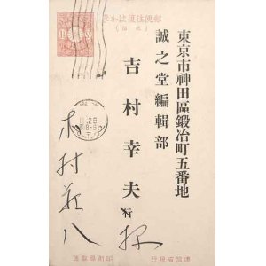 画像: 木村荘八葉書