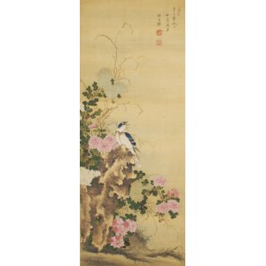 画像: 雄川白麟画幅「花鳥図」